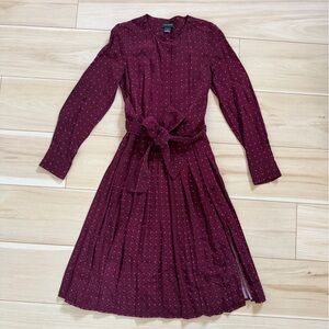 Club Monaco Maroon Dress with Pink Accents